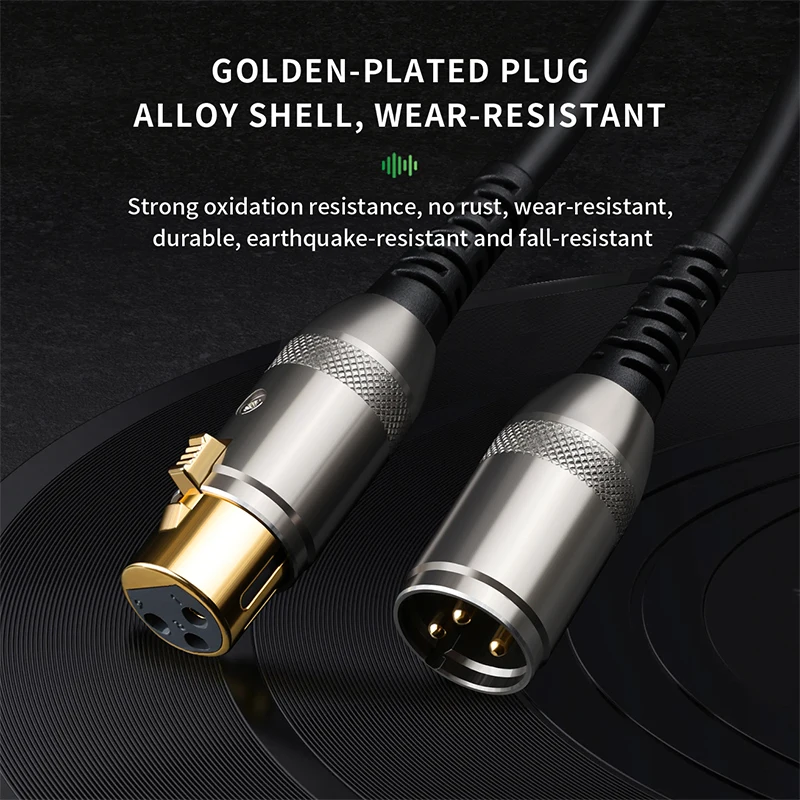 YYTCG XLR 케이블 노래방 마이크 사운드 캐논 케이블 HIFI XLR 오디오 케이블 스테레오 금도금 XLR 플러그 남성-여성