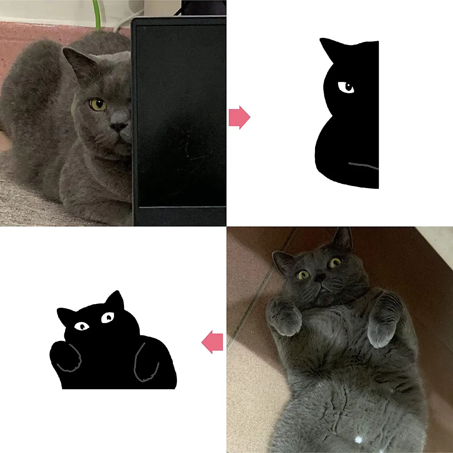 6pcs Black Cat Bookmark for Books Cute Cartoon Magnetic Page Clips Book Marker Unique Reading Gift