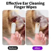 Pet cleaning products Ear cleaning wipes Ear care fingertips Ear mite removal Cat and dog ear cleaning pet products 4