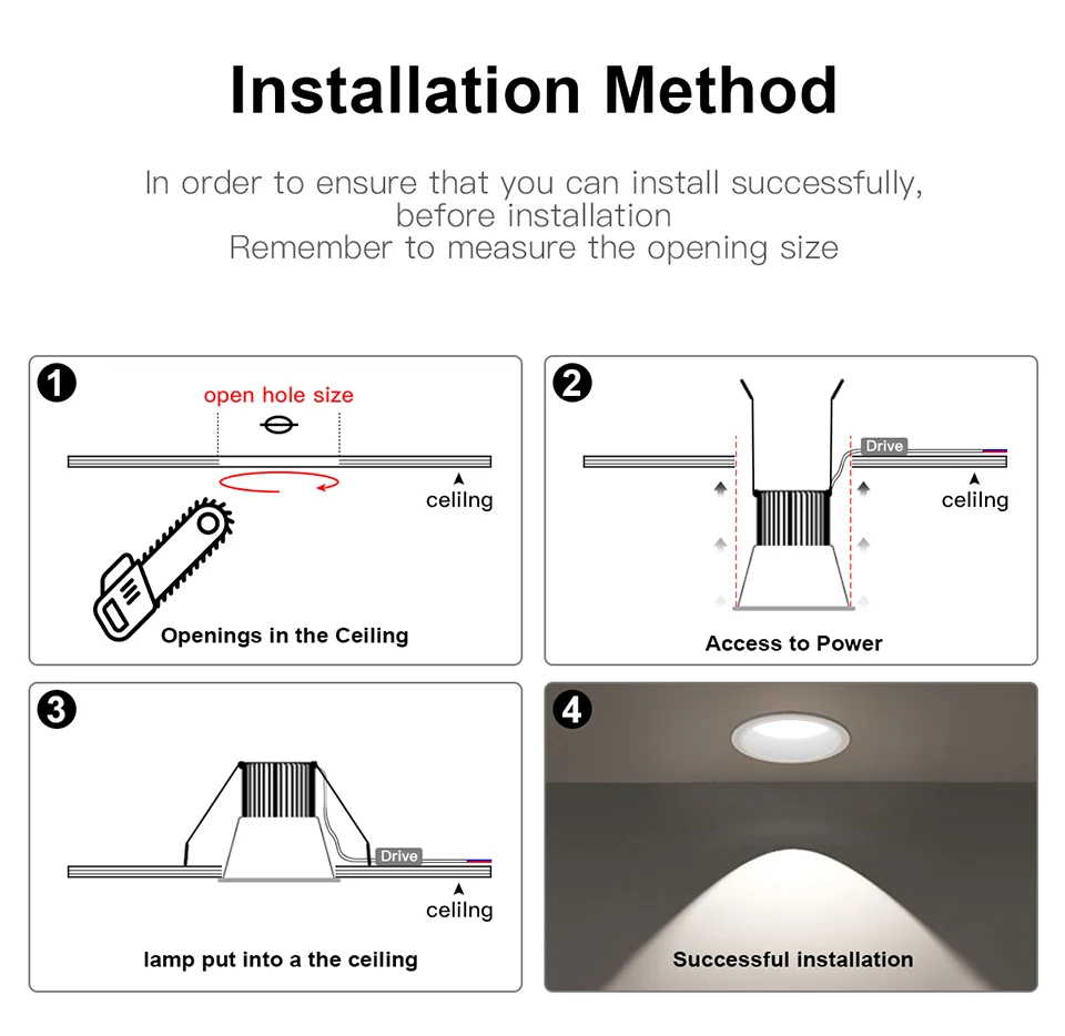 Aluminum LED Spotlight Recessed Downlight Image 8