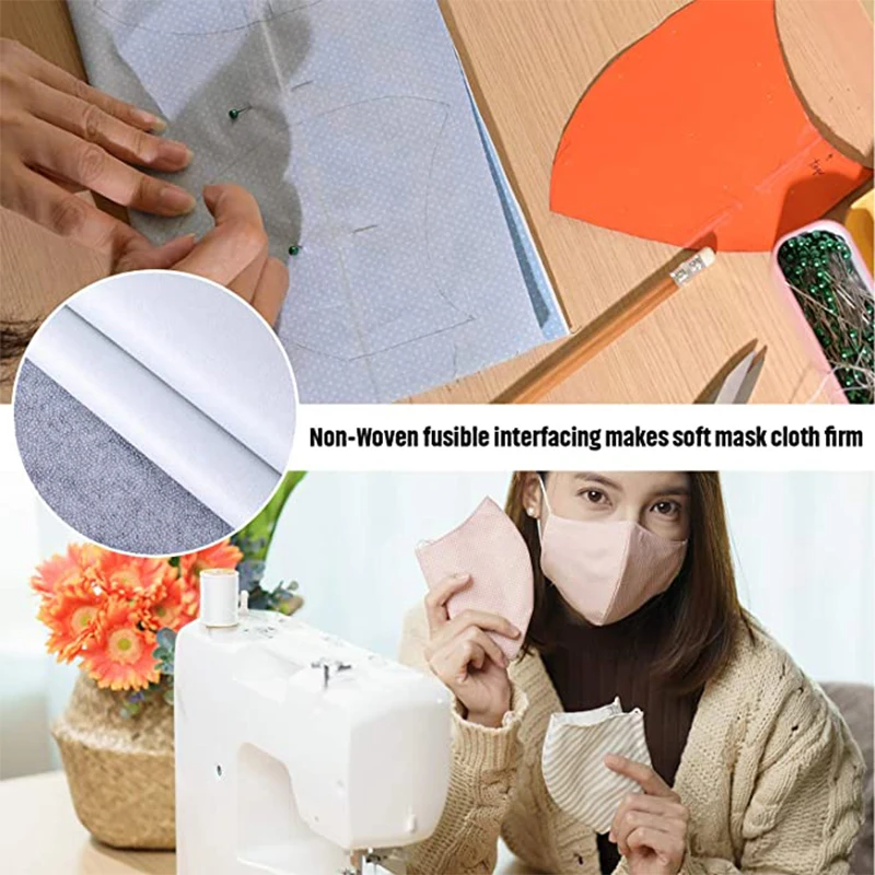 Interfacing Fabric Adhesive Interlining Fabric Lightweight Fusible Non-Woven Single-Sided Iron on