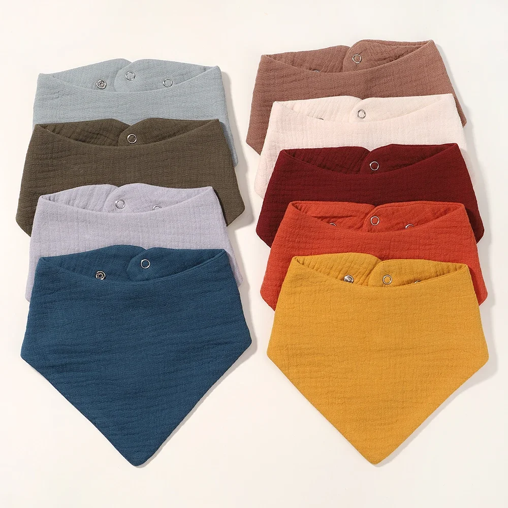 

Solid Baby Newborn Bibs Triangle Double Cotton Bandana Bibs Baby Boys Girls Babador Feeding Infant Burp Cloth Baby Saliva Towel