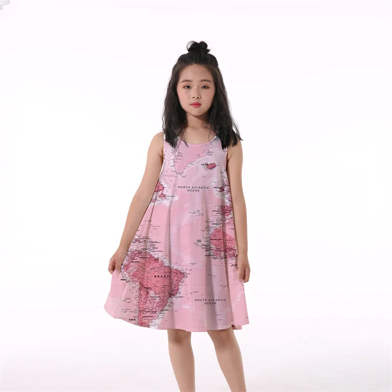 best baby dresses 2022 Hot Selling Children's Girls Dress For Summer Princess Kids Cartoon 3D Clothes Animals Printed Bunny Dress 4-14 Years Old cute baby dresses online