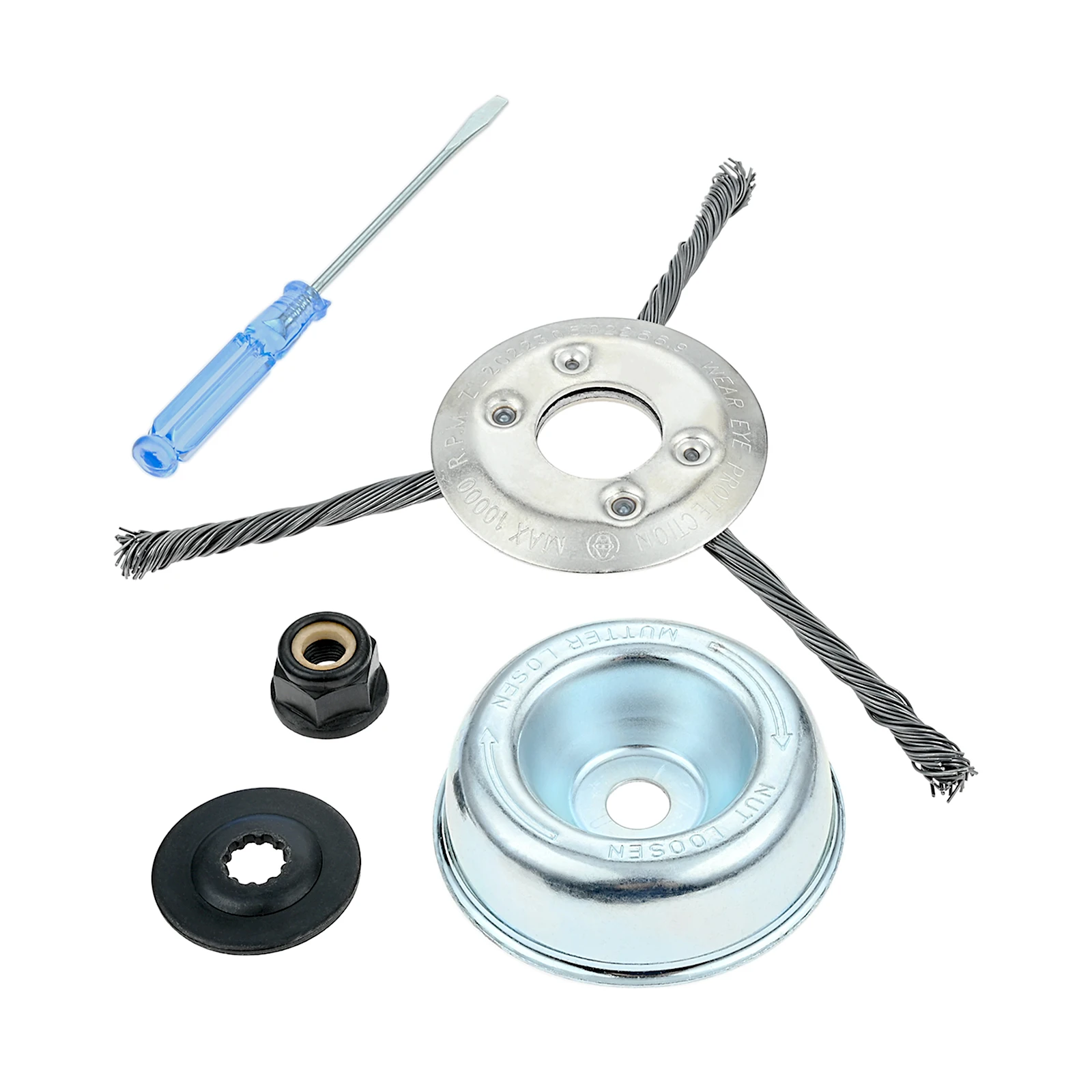 

4Pcs Carbon Wire Lawn Mower Trimmer Head (3 Heads) Kit Garden Trimmer Repair Accessories for Garden Lawn Mower for Cutting Grass