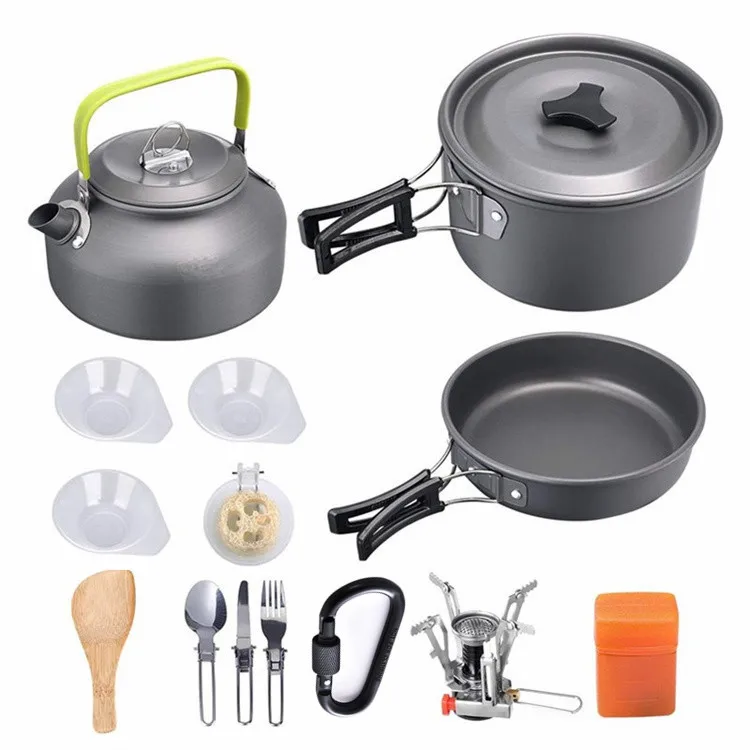 

Набор посуды для кемпинга на открытом воздухе на 2-3 персоны, набор посуды для кемпинга на природе, набор чайников, набор посуды, да, чесская