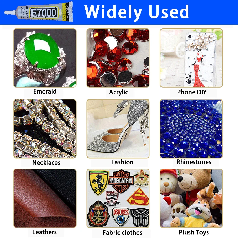 Transparent E7000 Glue Phone Repair Rhinestones Jewelry Making Fabric Textile Cloth PU Leather Pearl Bead Crystal Stone Adhesive 4