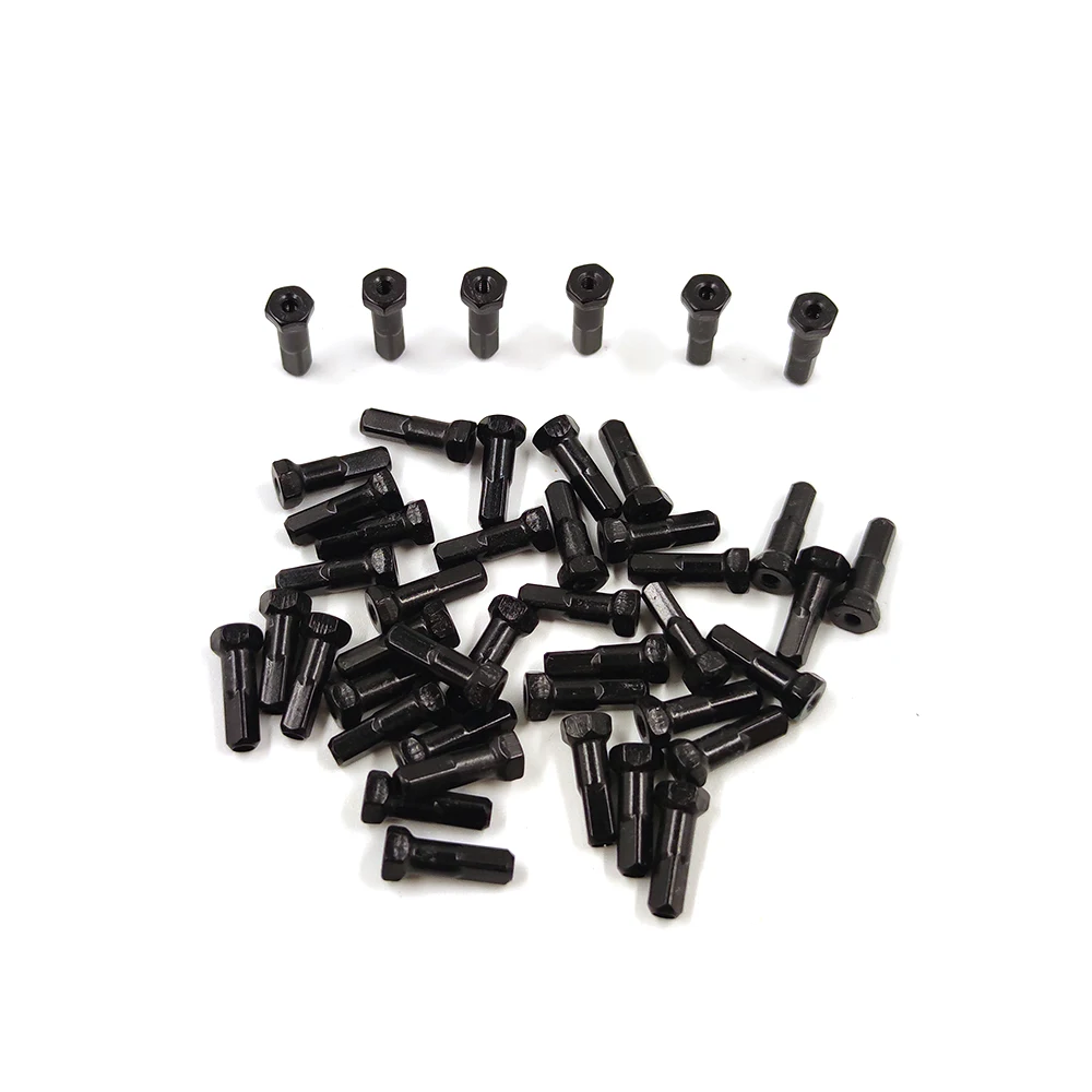 Super Light Pillar PT734H Hexagon Bicycle Nipples 14G Gauge Aluminum Alloy 14mm Black High Strength For MTB Road Bike Spokes