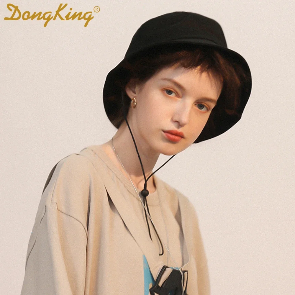 Панама хлопковая DongKing с защитой от ветра, уличная шляпа с большими головками, с пряжкой в виде свиньи, для взрослых