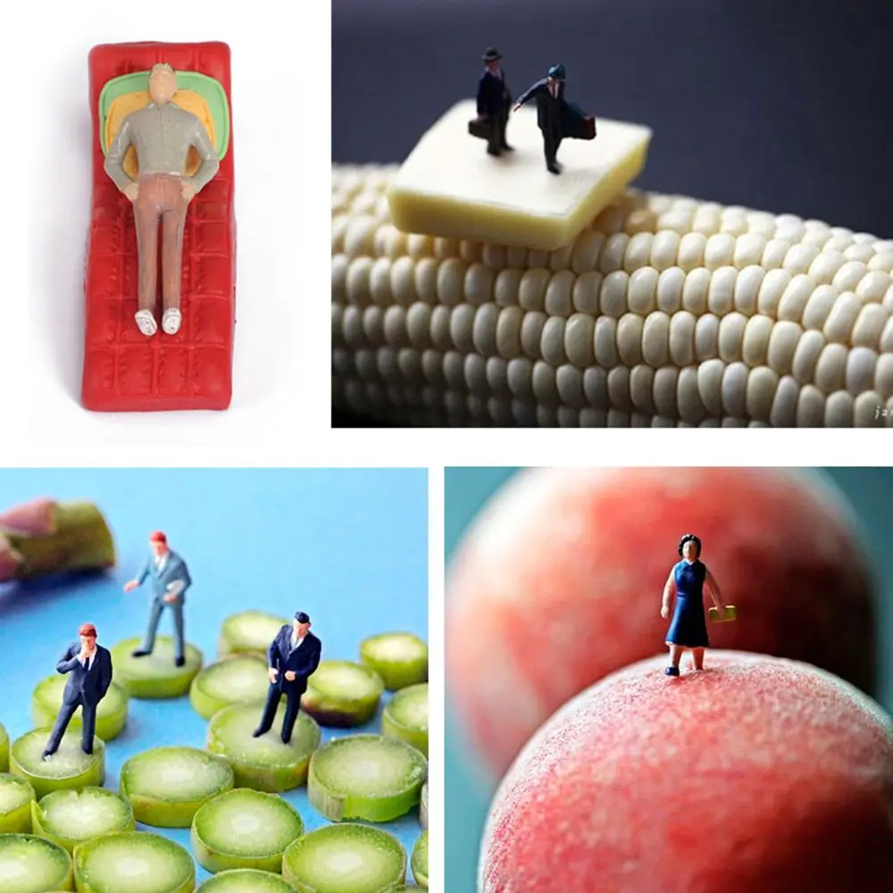 Colorful ABS Mini People Figures Model