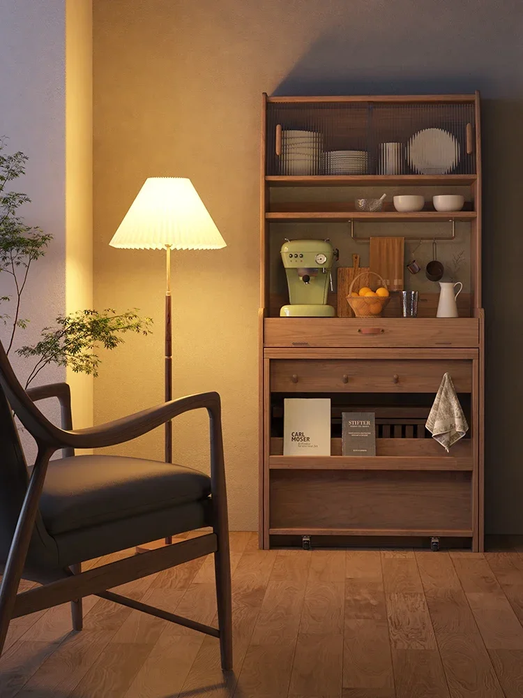 

Digging solid wood sideboard, dining table integrated, modern and simple wall storage cabinet, household storage cabinet, kitche