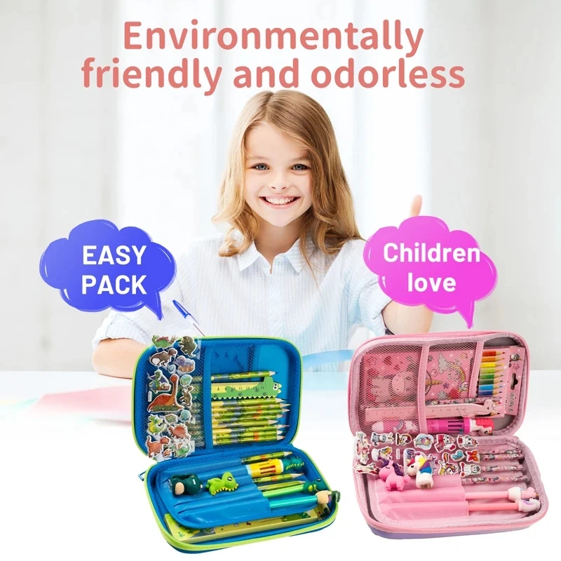 Kawaii Unicorn Dinosaur 3D Pencil Case - Large Capacity Waterproof Stationery Bag