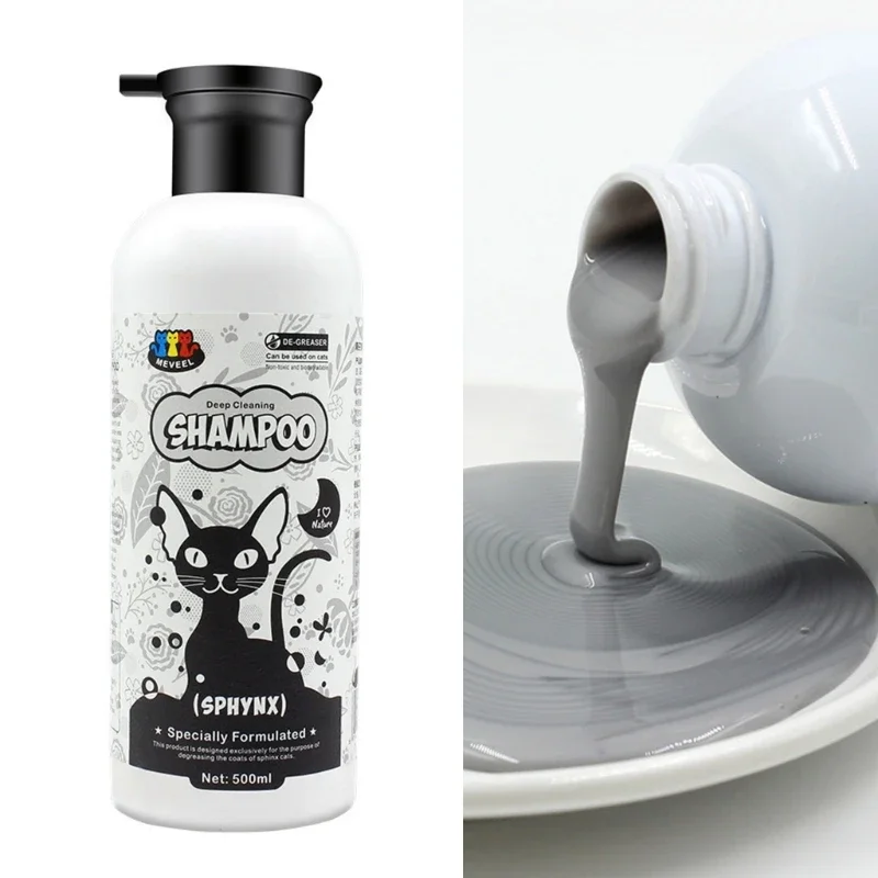 

Шампунь для лысых кошек, мл, для контроля жирности, легкая очистка, эффективный и нежный