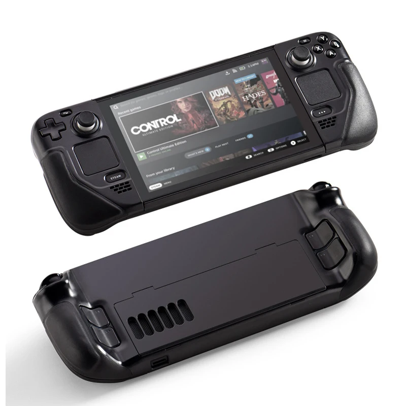 スチームデッキ用保護ケース ソフトフリップレザーカバー スタンド付き