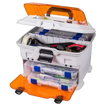 Flambeau Outdoors. T4P Pro Multi Loader, Fishing Tackle Box, White, Orange, 33.5 inches long, Plastic 5