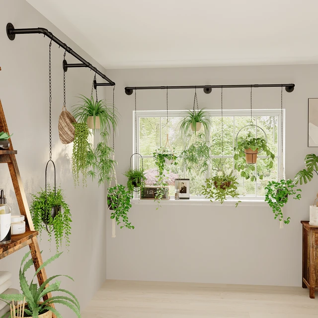 Black Metal Hanging Plant Holder 3