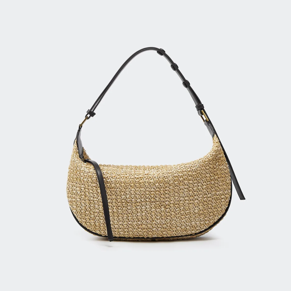Summer New Women's Women's Shoulder Crossbody Armpit Straw Bag Seaside Beach Travelling Shopper Totes Woven Bag