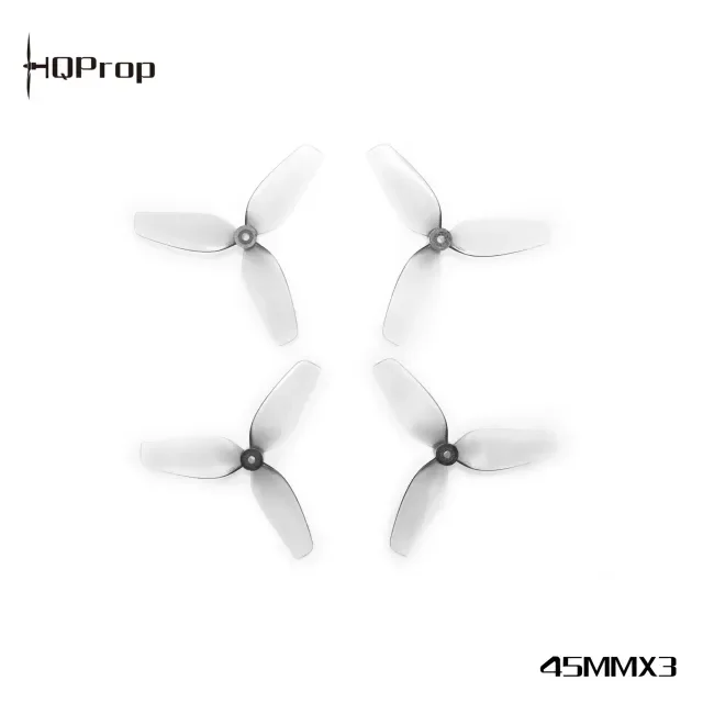 HQProp 3-Blade Micro Whoop Propellers - 45mm 1.5mm Shaft (10 Pairs)