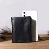 Genuine Leather Wallet Men's Short Vertical Soft Leather Handmade Men's Wallet Top Layer Cowhide Retro Ultra-thin Leather Clip 5