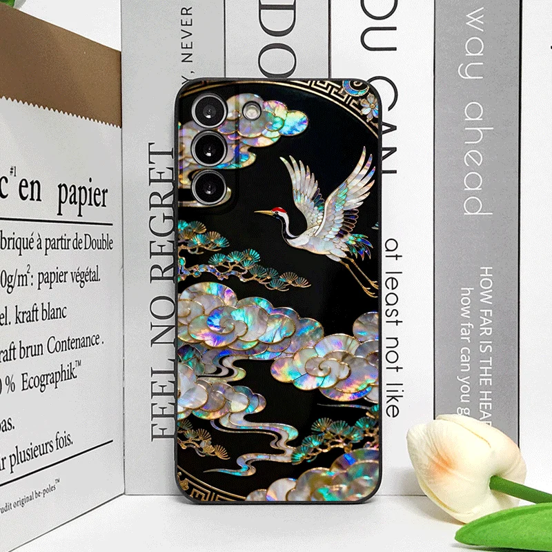 Chinese-Style Dragon & Leopard Marble Texture Phone Case