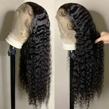 Human Hair 13x6 HD Deep Wave Lace Frontal Wigs 13x4 Water Curly 5x5 Glueless Lace Front Wig 30 42 Inch Kinky Closure WearGo 1