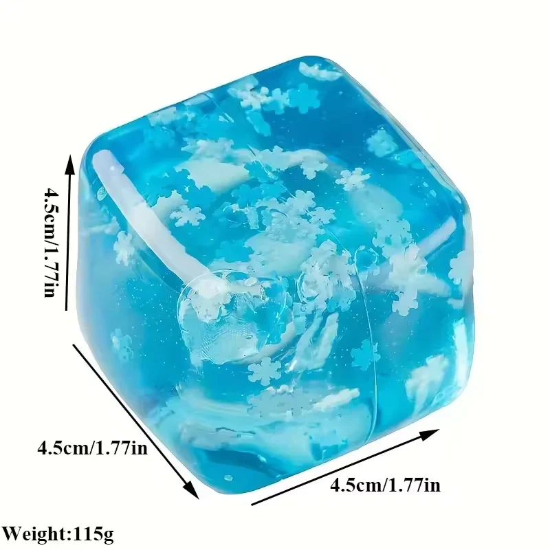Squishy Ice Cube Fidget Toys, Stress Relief Ball for Adults Anxiety, Sensory Toys for Autism ADHD, Easter Christmas Gift