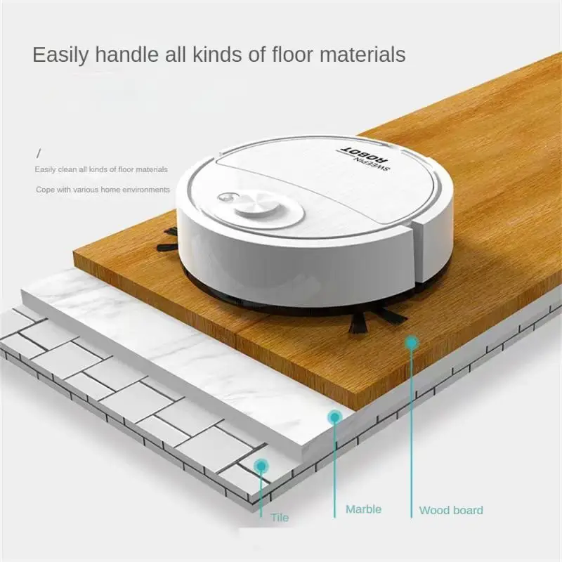 1/2PCS Robot Vacuum Cleaner USB Charging Brushless Motor Strong Suction 3 in 1 Electric Sweeper for Pets Hair Hard Floors