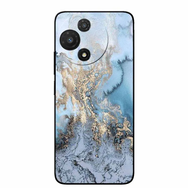 Marble Painted Silicone Back Cover - Soft TPU Protective Case
