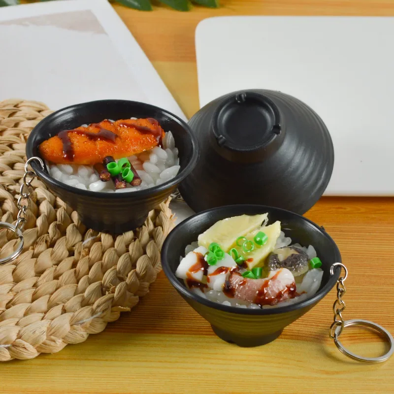 Japanese Rice Keychain New Creative Simulation Food Eel Sushi Rice Toy Model Car Phone Bag Pendant Ornaments Gift Llaveros