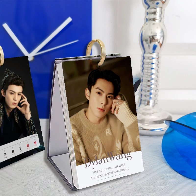 

Chinese Actor Wang He Di 2023 Year Love Between Fairy and Devil (Cang Lan Jue) 8 Inch Desk Standing Calendar Planner Calendars