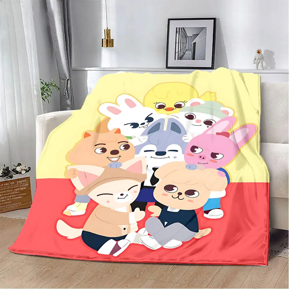 Cute Cartoon S-Strays K-Kids Printed Blanket Picnic Blankets Warm Blanket Soft and Comfortable Blanket Home Travel Birthday Gift 4
