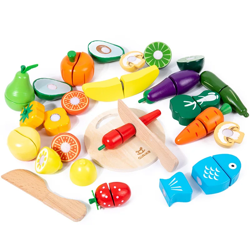 Retend Play Toys Plastic Food Cutting Fruit Vegetable Pretend Play Children Kitchen  Toys Montessori Learning Educational Toys - Realistic Reborn Dolls for Sale