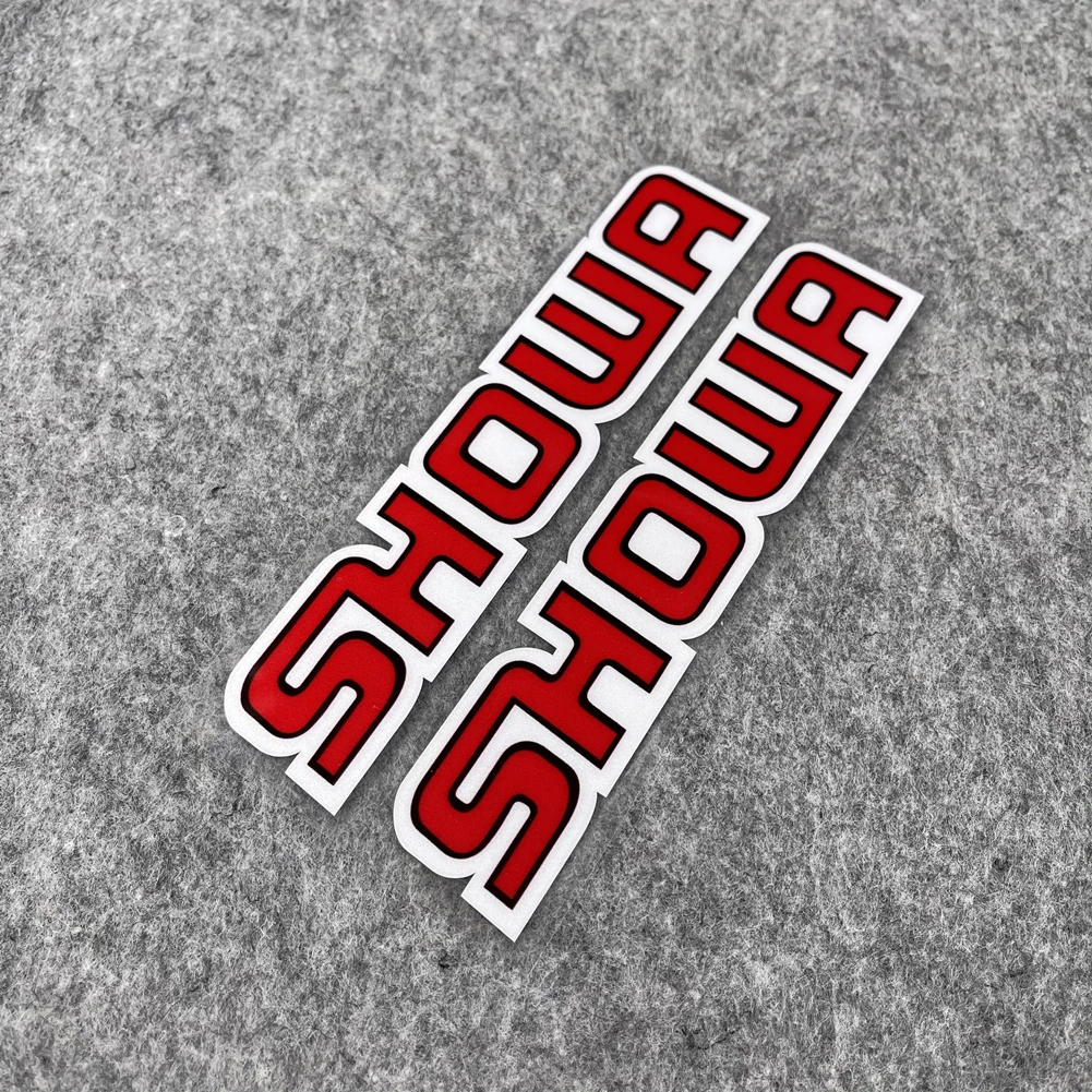 2 Pcs Car Styling and Decals Motorcycle Locomotive Exhuast Brake Decorate Racing Sticker for SHOWA Suspension 15*3cm