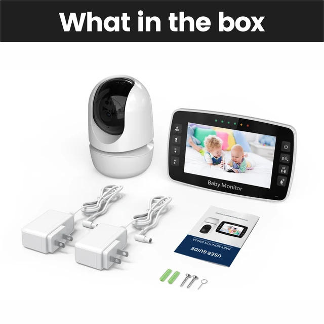 NEWS 4.3Inch IPS Screen Wireless PTZ Intercom Baby Monitor Temperature Display Nanny Cam Long Distance Baby Sitter Camera 2