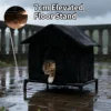 Outdoor Cat Shelter Heated Cat House Waterproof Insulated with Elevated Base Feral Cats Shelter Street House In Winter Yard 6