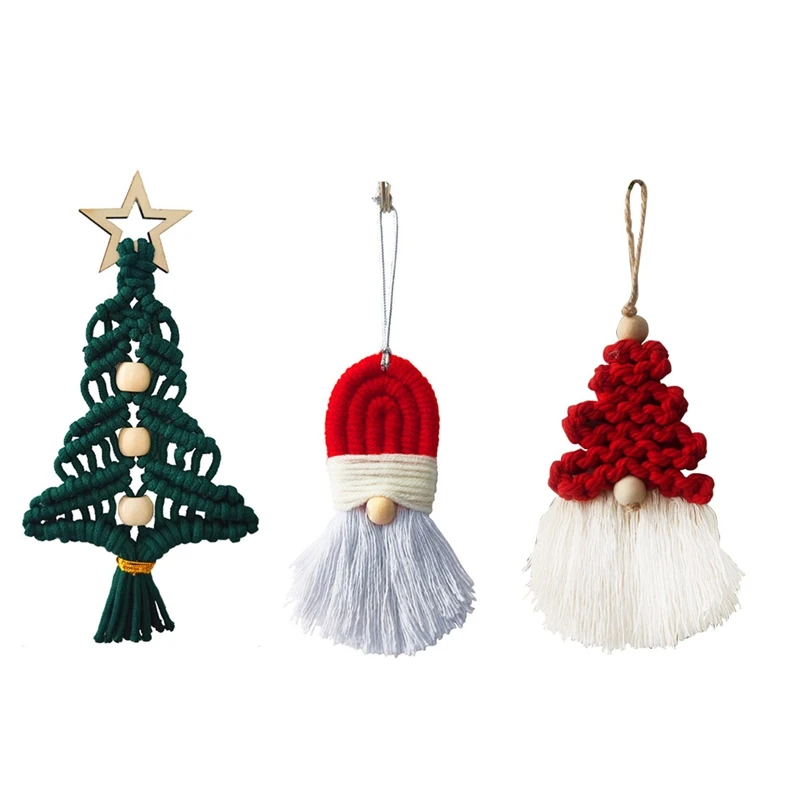 

Подвесное украшение Santas, украшение для рождественской елки, Тканое украшение, рождественский подарок, рождественские товары