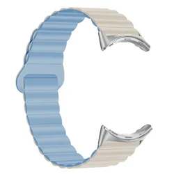 Magnetic Loop Silicone Sport Strap - Stylish Band Accessory for Pixel Watch 2 (White U)