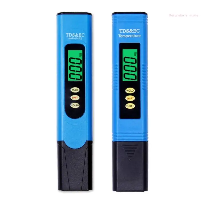 

3 in 1 Water Quality Digital Tester with Backlit EC/TDS/Temp Meter Multi-purpose Water Analyzer Monitor for Aquarium