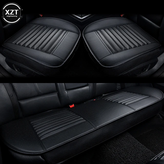 Universal Black Car Front Seat Cover Breathable PU leather Seat pad Cushion  