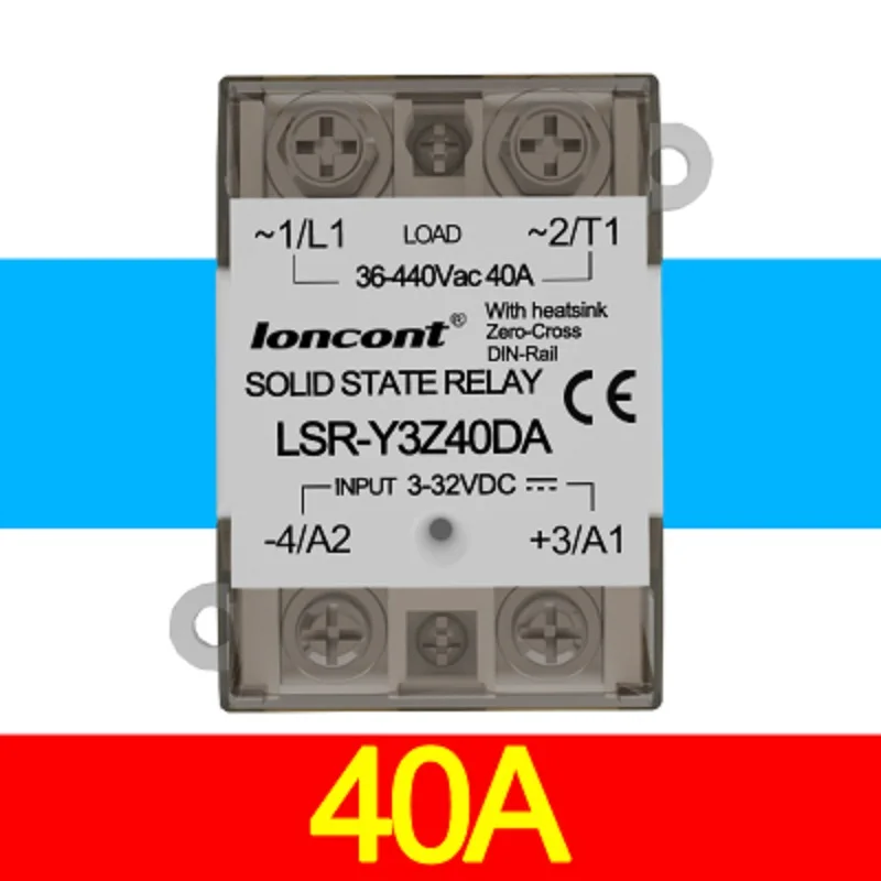 

Однофазное твердотельное реле с реле радиатора SSR40A