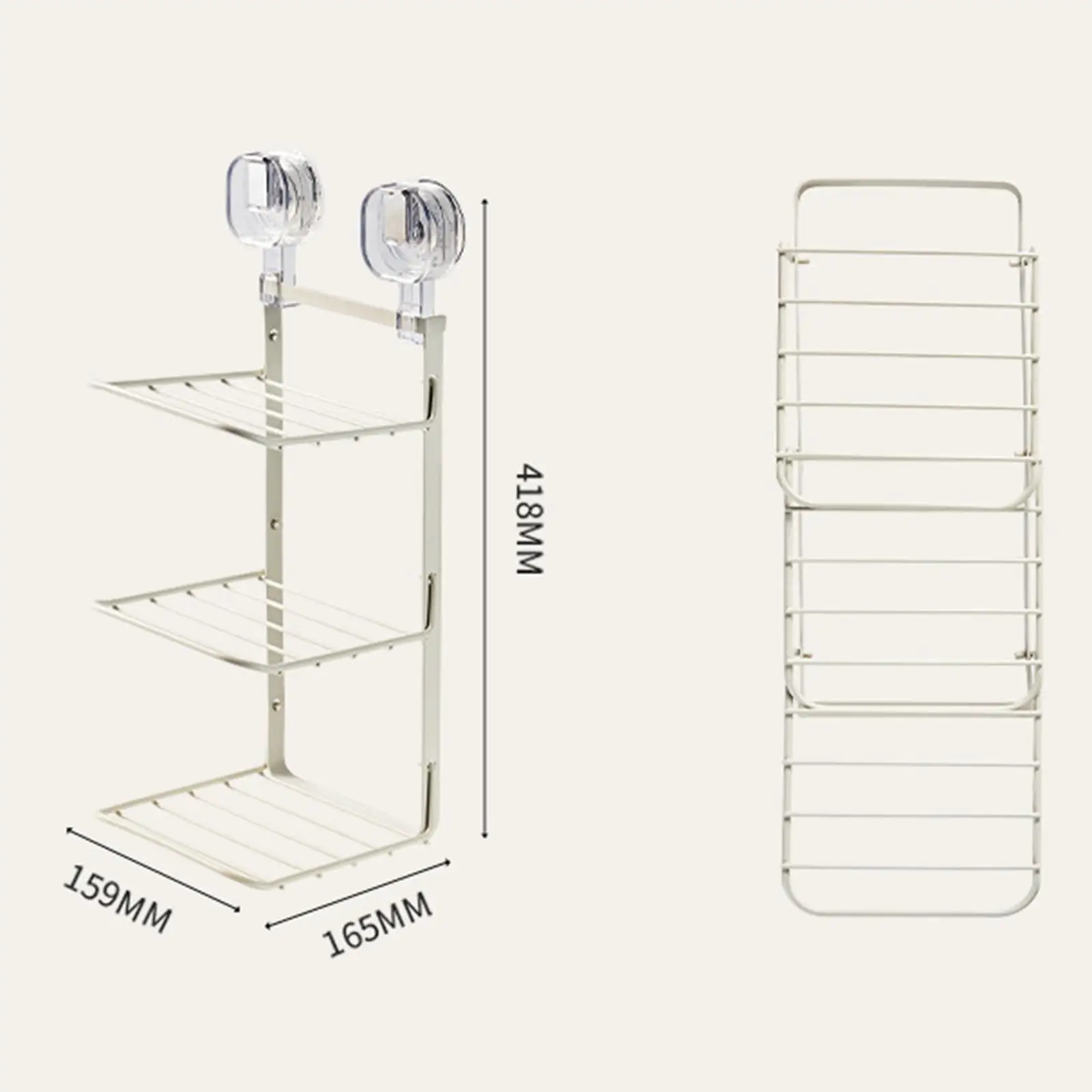 Food Preparation Tray Wall Mounted Kitchen Shelf 3 Tier Food Storage Organizer Holder Fruit and Vegetable Preparation Plate