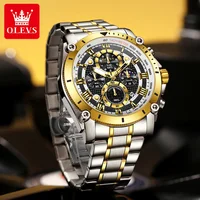 OLEVS 3689 montre pour hommes à Quartz multi-fonctionnelle Date Phase de lune étanche montre lumineuse pour hommes sport horloge à main 2
