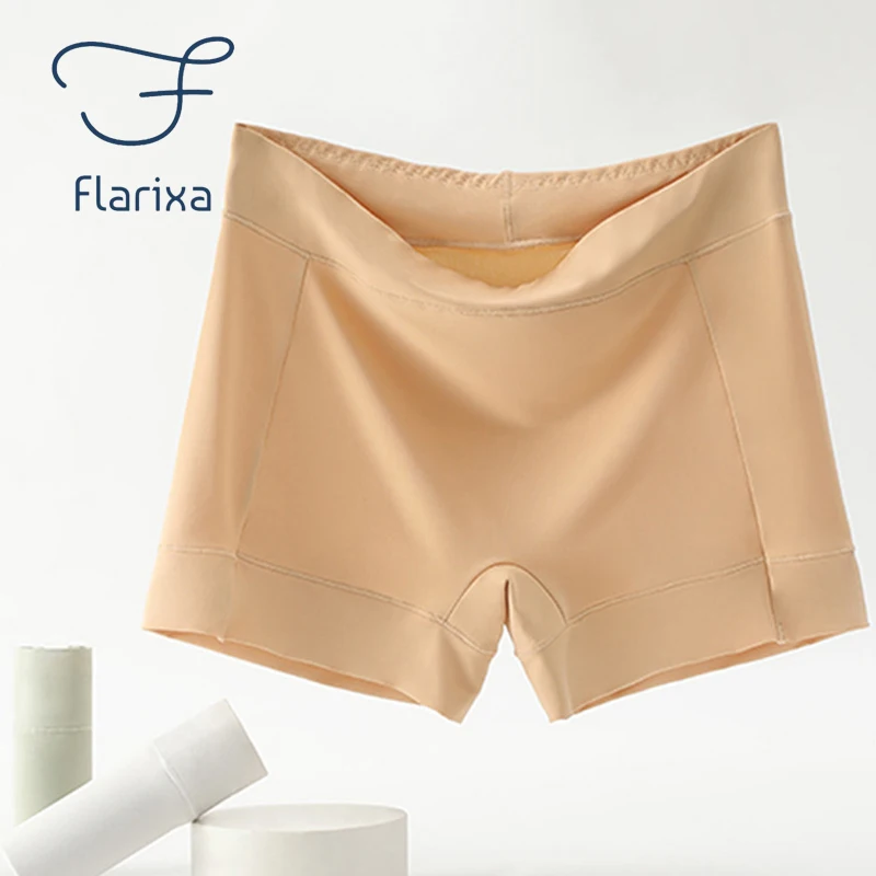 Women Safety Shorts Large Size Under Skirt Seamless Ice Silk Boxer Briefs For Female Boyshorts Summer Safety Pants M-4XL Safety Shorts Safety Pants