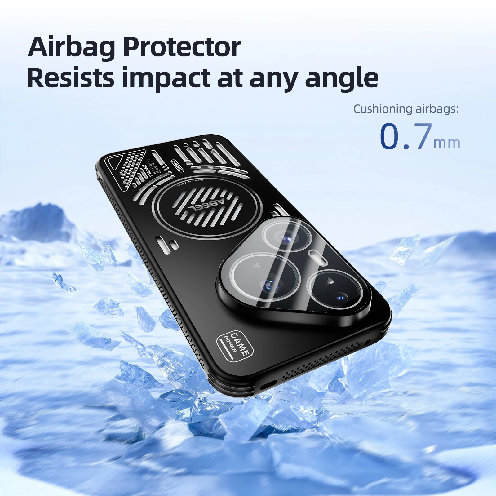 Premium Hard Metal Magnetic Wireless Charging Case with Heat Dissipation