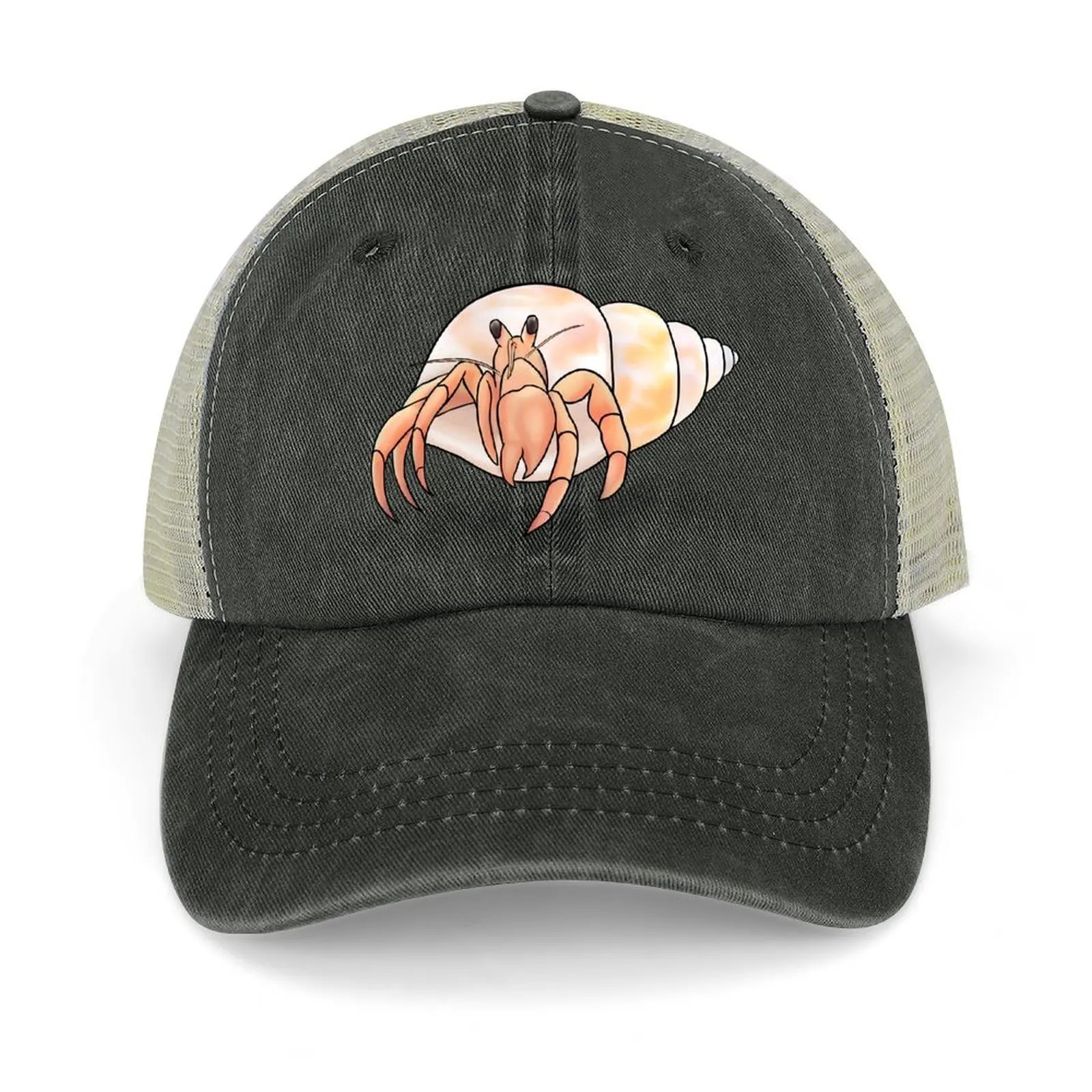 

Cute Hermit Crab for Hermit Crab Lovers Cowboy Hat Visor black Caps For Men Women's