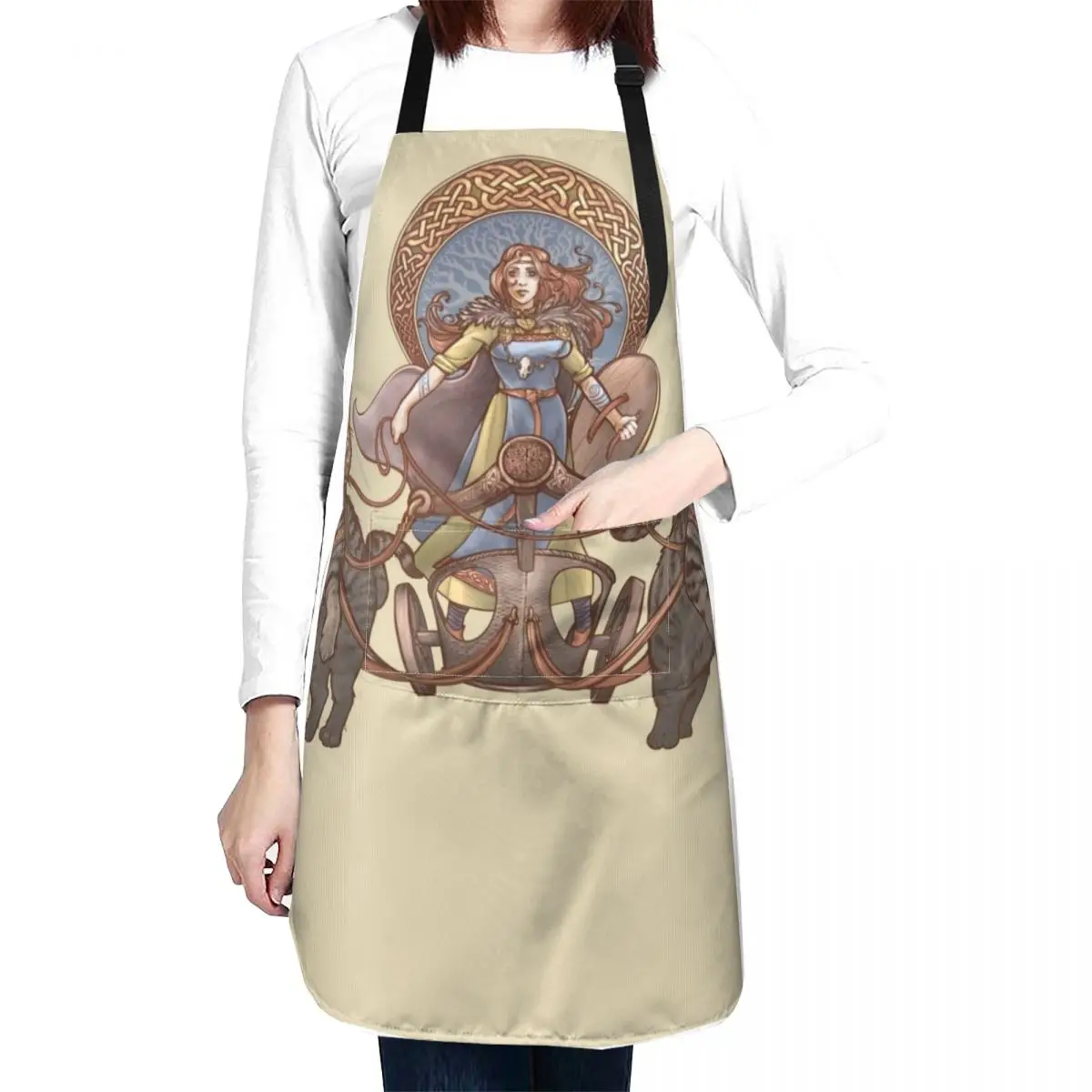 

Фартук Freya для вождения кошки на колесах, Кухонный Фартук для девушек, водонепроницаемый фартук для женщин