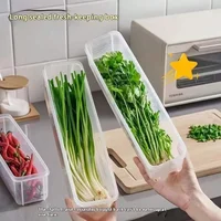 1/2/4PCS Fresh Box Refrigerator Storage Boxes Scallions Food Container with Lid Cold Crisper Sealed Kitchen Fresh Fruit Fridge O 3