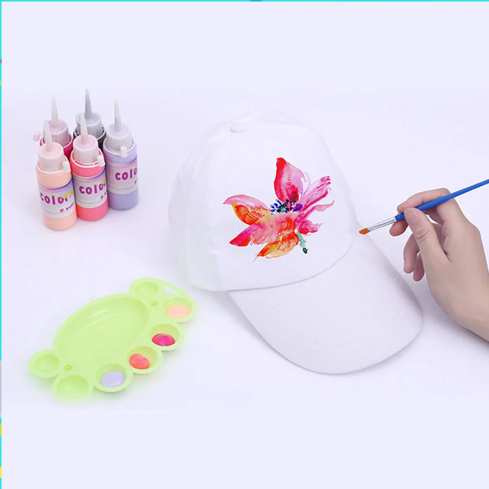 3 Pcs Cotton Baseball Hat Blank White Cap Bulk Stylish Blank Peak DIY Painting Hats Unisex 2