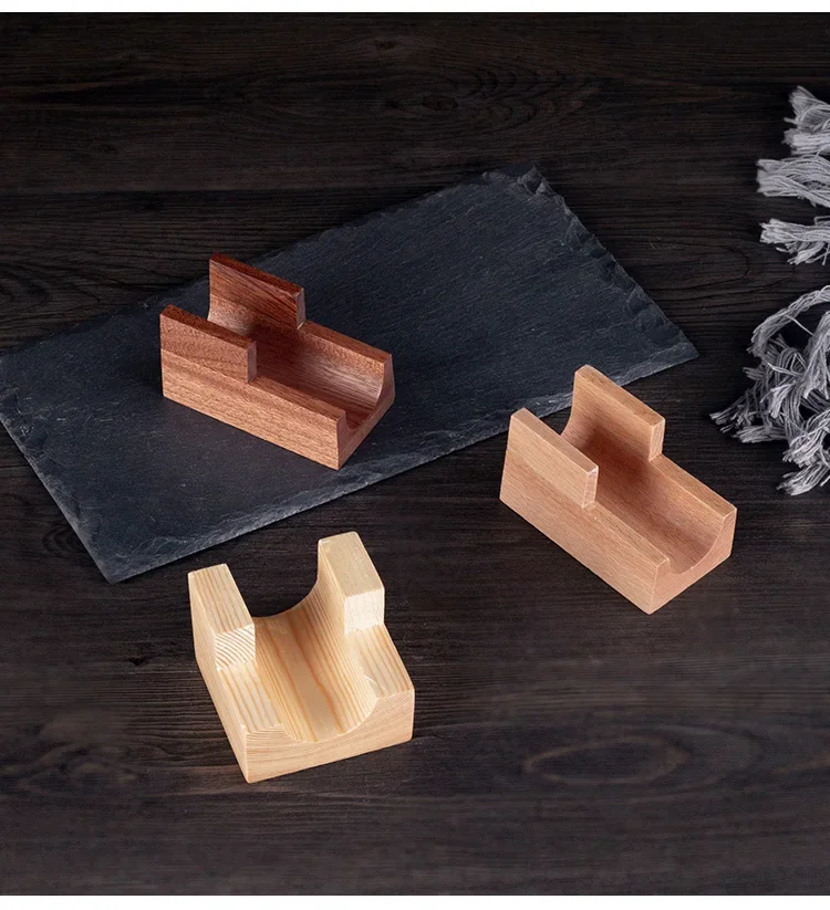 Japanese Sushi Rack Hand Grip U-shaped Rack Wooden Tray Sea Urchin Taco Roll Tray Western Food Wooden Plate Sushi