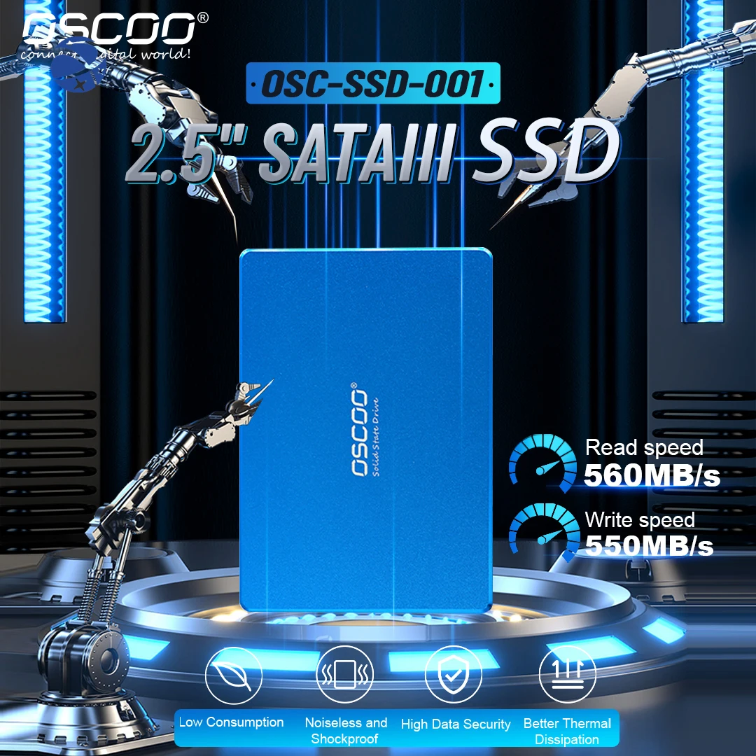 Yun Yi OSCOO SSD ϵ ̺,  ָ Ʈ ũ ϵ ̺, SATA3, 2.5 ġ Ʈ ũž PC SSD, 1TB, 2TB