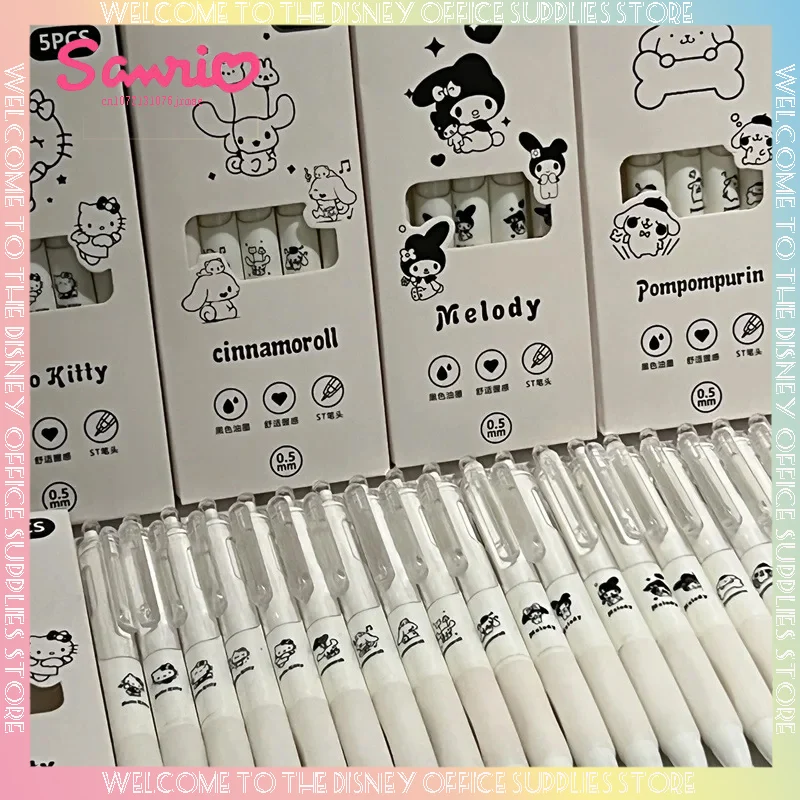 

Sanrio Boxed Small White Pen New High Value Gel Pen Cute Student Stationery Cartoon Exam Brush Pen Student School Supplies Gifts